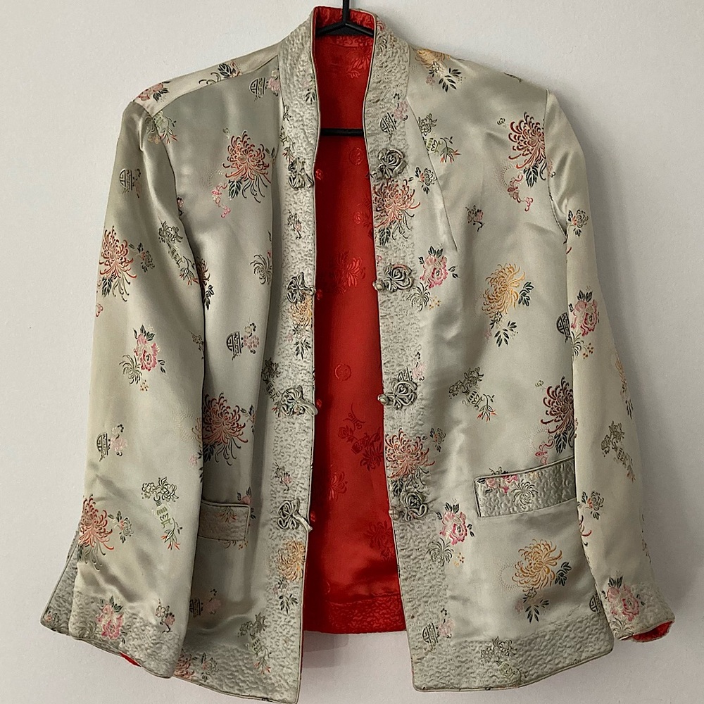 reversible silky lightweight jacket